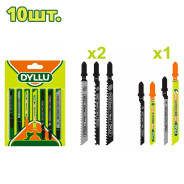 Набор пилок для лобзика   (10 шт.)DYLLU DTJB3K11