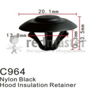 Клипса для крепления внутренней обшивки а/м Мерседес пластиковая (100шт/уп.)  ...Forsage C0964(Mersedes)