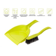 Щетка-сметка + совок (набор для уборки), Solid, салатовый  PERFECTO LINEA 43-526101