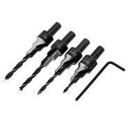 Набор сверл под конфирмат, 3-5 мм, 4 шт   DENZEL 704240