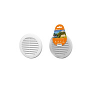 Решетка круглая с москитной сеткой, белая, с фланцем d100, внеш. D136  ...TDM SQ1807-0092