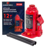 Домкрат бутылочный 12т (h min 210мм, h max 400мм)  EVERFORCE EF-T91204