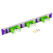 Алюминиевый настенный держатель для садово-огородного инструмента, 3 ячейки, 3 крюка PALISAD ...PALISAD HOME 68303