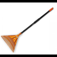 Грабли веерные пластмассовые  500 мм. 22 зубца с металлическим черенком  ...BRADAS KT-CX22B-M