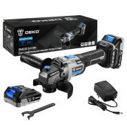 Углошлифмашина аккумуляторная, 20В, 125мм, 3000/9000 об/мин, 2АКБ 3,0 А/ч,  DEKO DKAG20 SET...Deko 063-4027