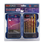 Сверла по металлу, набор 15пр. 1.5-10мм  YATAFORCE YF-924U15