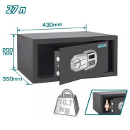 Сейф электронный 27л 430x200x350мм  TOTAL TESF3501