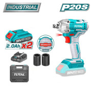 Гайковерт ,1/2'',20В, 300 Нм,2300 об/мин, 2АКБ 2, 0Ач, TOTAL TIWLI2038