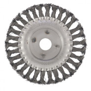 Щетка для УШМ, 150 мм, посадка 22.2 мм, Плоская, крученая проволока 0.5 мм  ...Сибртех 746347