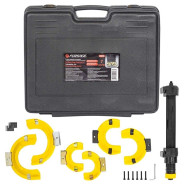 Стяжка пружин с 3-мя парами захватов и пластиковыми накладками, 7пр.(раб. диапазон:80-317мм, диаметр...Forsage F-908T8