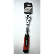 Ключ трещоточный для головок 1/4" 72T телескопический шарнирный L175-225мм  ...H-D HD-02971