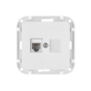 Розетка 1-ая телефонная (скрытая) белая, Аструм  BYLECTRICA ТР4-6501