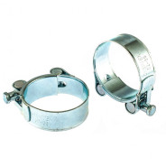 Хомуты металлические, силовые 52-55 мм, ширина 22 мм, шарнирные, W1, 2 шт.  ...Сибртех 47541