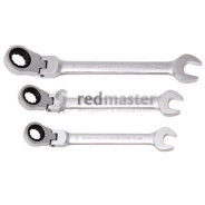 Ключ трещоточный с шарниром 8 мм.  Rock FORCE RF-75708F