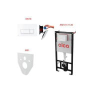 Инсталляционный сет 4 в 1 с кнопкой M570  Alcaplast AM101/1120-4:1RUM570-0001