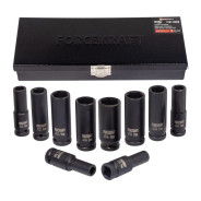 Набор головок ударных 1/2", 6гр, 10пр. (10-24мм)  FORCEKRAFT FK-4107-5MPB