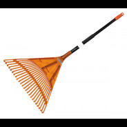 Грабли веерные пластмассовые  600 мм. 24 зубца с металлическим черенком  ...BRADAS KT-CX24B-M