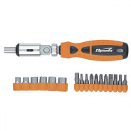 Отвертка реверсивная с шарниром, биты, торцевые головки, 18 шт.  ...Sparta 115545