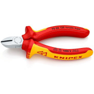 Бокорезы VDE 1000V,твёрдость кромок 62 HRC, хром., 2-комп. рукоятки   ...KNIPEX 7006125