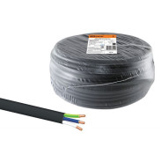 Кабель ВВГ-П нг(А)-LS 3х1.5 ок (N, PE)-0.66 ГОСТ (100м)  (черный)  TDM SQ0117-0075