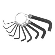 Набор ключей имбусовых HEX, 1.5–10 mm, 10 шт., оксидированные, на кольце  ...Sparta 112665