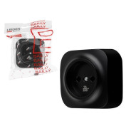 Розетка 1-ая (открытая, б/з) черная, Bailly  LEIDEN ELECTRIC 8760908060132