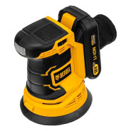 Машина шлифовальная эксцентриковая аккумуляторная, 18В, 1АКБ 2,0 А/ч, 125 мм,  2000-10000,  COS-125,...DENZEL 28470