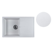 Мойка кухонная из искусственного камня BENEFIT белый 730х470 мм,  ...AV Engineering AVE730470WTA