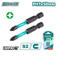 Бита ударная PH1 50 мм   (2 шт)TOTAL TACIM71PH150