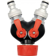 Распределитель-тройник на 2 канала 3/4", ABS  YATO YT-9941