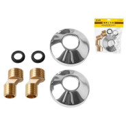 Эксцентрик с декоративной чашкой 3/4" нар. х 1/2" нар. (2шт, инд. упак.)  ...AV Engineering AVE0022C
