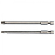 Биты TORX sec. T20, T30 1/4"х100mm (2шт) S2 HRC58-62  YATO YT-0492