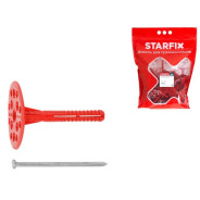 Дюбель для теплоизоляции 10х90 мм с металлич. гвоздем (50 шт в дой-паке)  ...STARFIX SMD5-61158-50