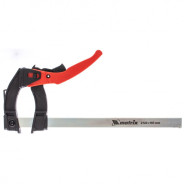 Струбцина реечная быстрозажимная, пл. корпус, рыч. храп. мех., 250х90х340 mm, штанга 5х20mm  ...Matrix 20737