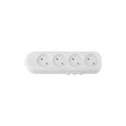 Розетка 4-ая переносная (б/з, 16А, 250В, з/ш, струезащ.) белая, (IP55)  ...BYLECTRICA Р16-9185