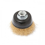 Кордщетка чашеобразная латунная для УШМ 75 мм.  Rock FORCE RF-BWC003