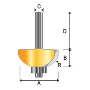 Фреза Галтельная R3 15.5x9.5x32 / хв 8 мм  MAKITA D-11433