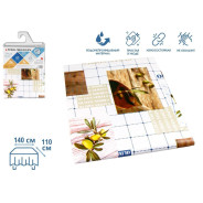 Клеенка столовая, нетканая основа с ПВХ покр., коллекция "DECO", 140х110 см.  ...PERFECTO LINEA 11-165288