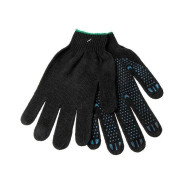 Перчатки х/б с ПВХ "Точка", 10класс,черные (мин. риски, 42гр) ... 3796