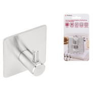 Крючок самоклеящийся PEGASUS, нержавеющая сталь, блистер  PERFECTO LINEA 35-004001