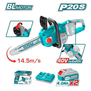 Пила цепная аккумуляторная  TOTAL TGSLI401682