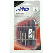 Экстракторы для извлечения обломанных болтов, набор 6пр.  ...H-D HD-0590