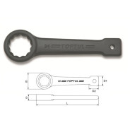 Ключ ударно-силовой накидной упорный 33мм.  Toptul AAAR3333