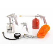 Набор пневмоинструмента, 5 предметов, быстросъемное соед., краскорасп. с нижним бачком 1.5 мм, 750 м...Matrix 57302