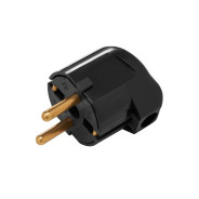 Вилка угловая (с/з, 16А, 250В) черная  BYLECTRICA В16-242 черн