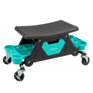 Стул пластиковый передвижной с выдвижным ящиком и пластиковыми ложементами (г/п 130кг, сиденье 450х2...ILOforce IF-F-TRH6800