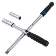 Ключ-крест баллонный, складной с изменяющимся рычагом,17mm, 19mm, 21mm, 23mm, CrV, хромир.  ...Gross 14270