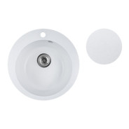 Мойка кухонная из искусственного камня POINT белый 495х495 мм,  ...AV Engineering AVE495495WTA