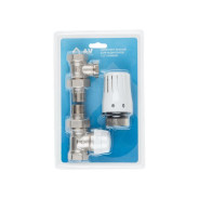 Комплект кранов для радиаторов 1/2" прямой (с термоголовкой)  ...AV Engineering AVE144212