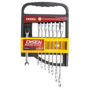 Набор ключей комбинированных трещоточных 8пр.  DISEN DSD1512